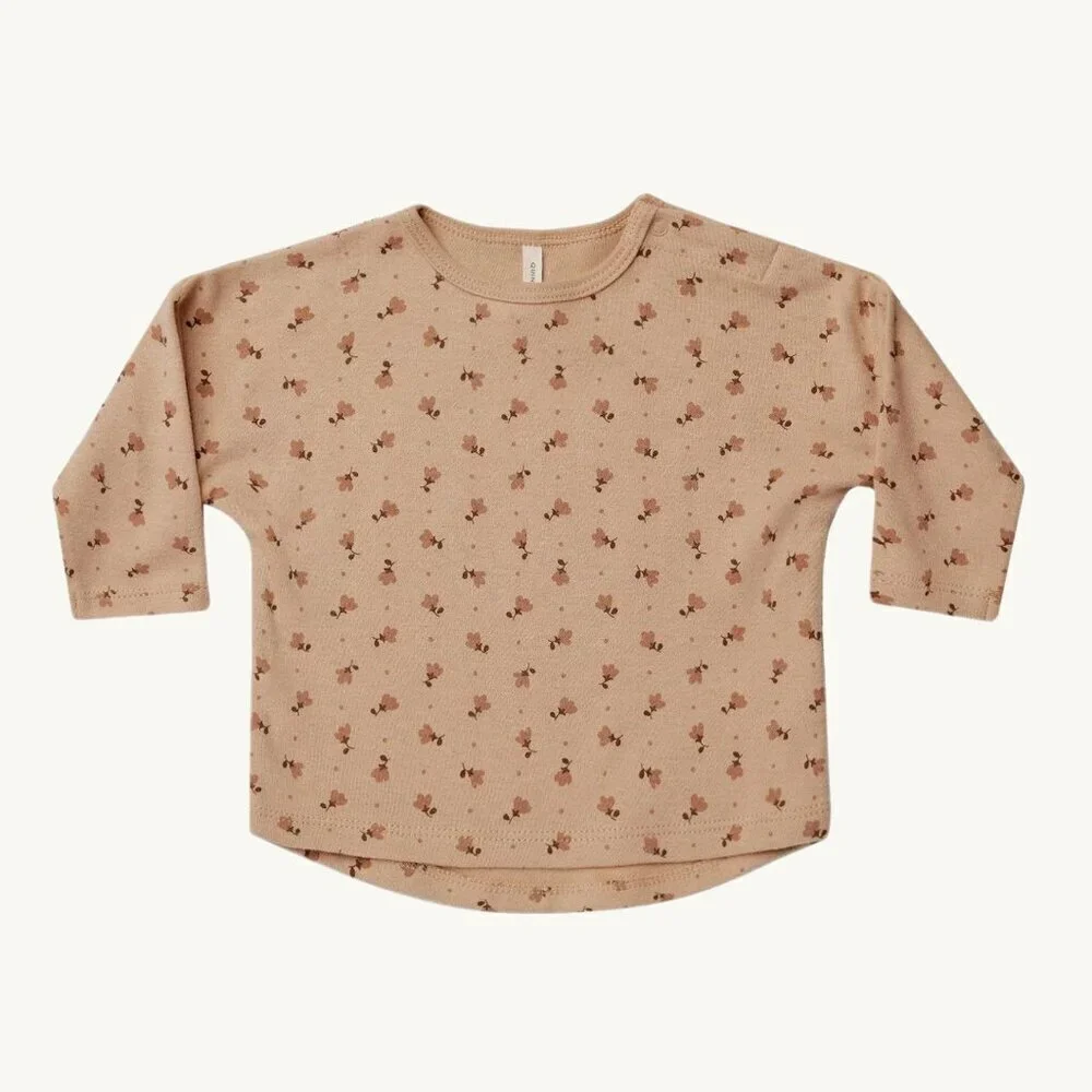 NWT - Quincy Mae apricot floral set, ORGANIC​​​​​